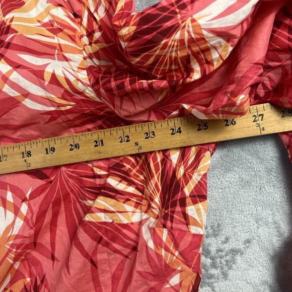 Caribbean  Joe Women  Shirt Womens 2X Tropical Floral Hawaiian 100% Cotton - Picture 7 of 11